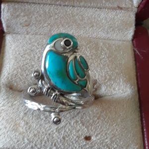 Sterling silver Sleeping Beauty turquoise ring